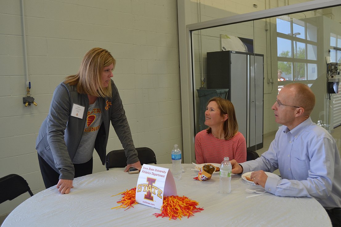 CycloneVB's tweet photo. Thanks to everyone who came and visited in Sioux Falls! Next stop: Okoboji, tonight, 5:30 PM! #CycloneTour18 https://t.co/sjZAqd0VCm