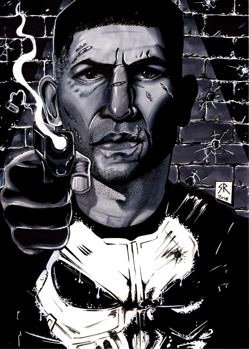 SamRogersArt1's tweet photo. The Punisher #illustration #art #artwork #illustrator #punisher #portraits https://t.co/4YmMW1cTeU