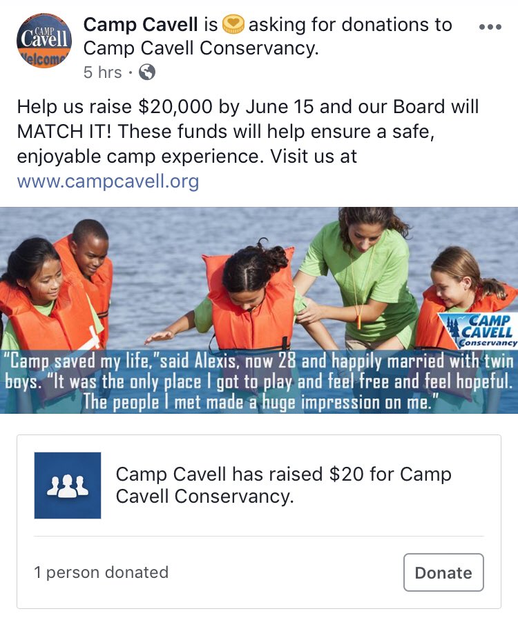 cavell_camp's tweet photo. WE NEED YOUR HELP to raise $20,000 by June 15th and our Board will MATCH IT! These funds will help ensure a safe, enjoyable camp experience. Thank you in advance!! ✨ https://t.co/mjST32NldP ✨ https://t.co/w8nPMtM5YD