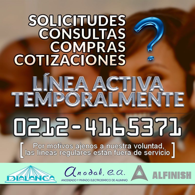 Dialan_ca's tweet photo. ¿Nos haz llamado y no te ha caído?
Por fallas ajenas a nuestra voluntad, estamos actualmente incomunicados por las vías tradicionales.
Por ello colocamos a su disposición el 0212-4165371
Somos #Anodal #Dialanca #Alfinish, Zona Industrial #SAA .-.- https://t.co/3GF14HdA4e