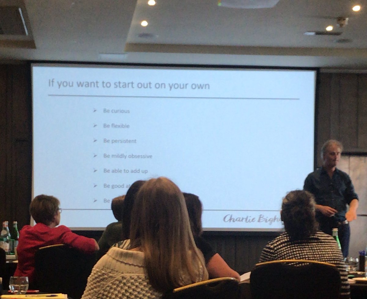 a_k_Morris_'s tweet photo. For anyone looking to start their own thing @charliebighams top tips. To include: Be mildly obsessive & Be Lucky! #startups #goodfood #fdin @FDINUK https://t.co/Q5UNspU64a