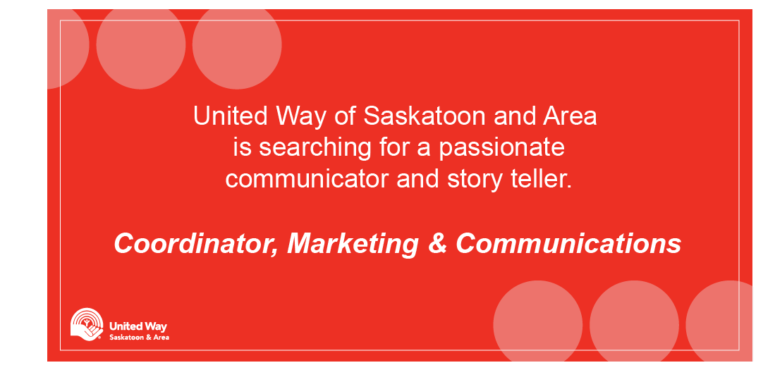 UnitedWayStoon's tweet photo. United Way is searching for an ideas person, who is passionate about our community and telling complex and life changing stories. This person will assist in development and execution of United Way's marketing and communications strategy. Click for details https://t.co/KJyPOBLkfg https://t.co/Z9PivNzUXS