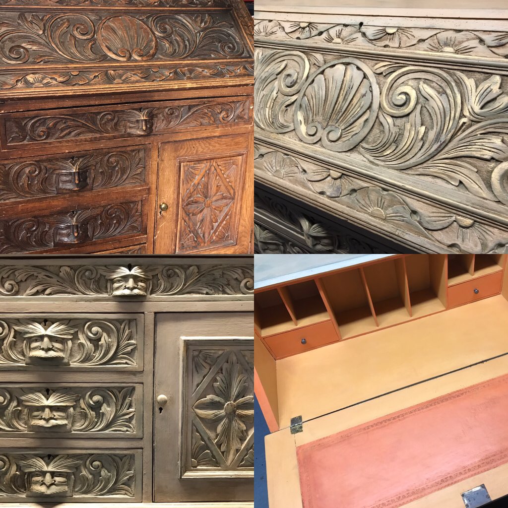 Same piece better photo! #upcycledhour #beforeandafters #Every2ndcounts #bureau #paintedfurniture #ladidainteriors