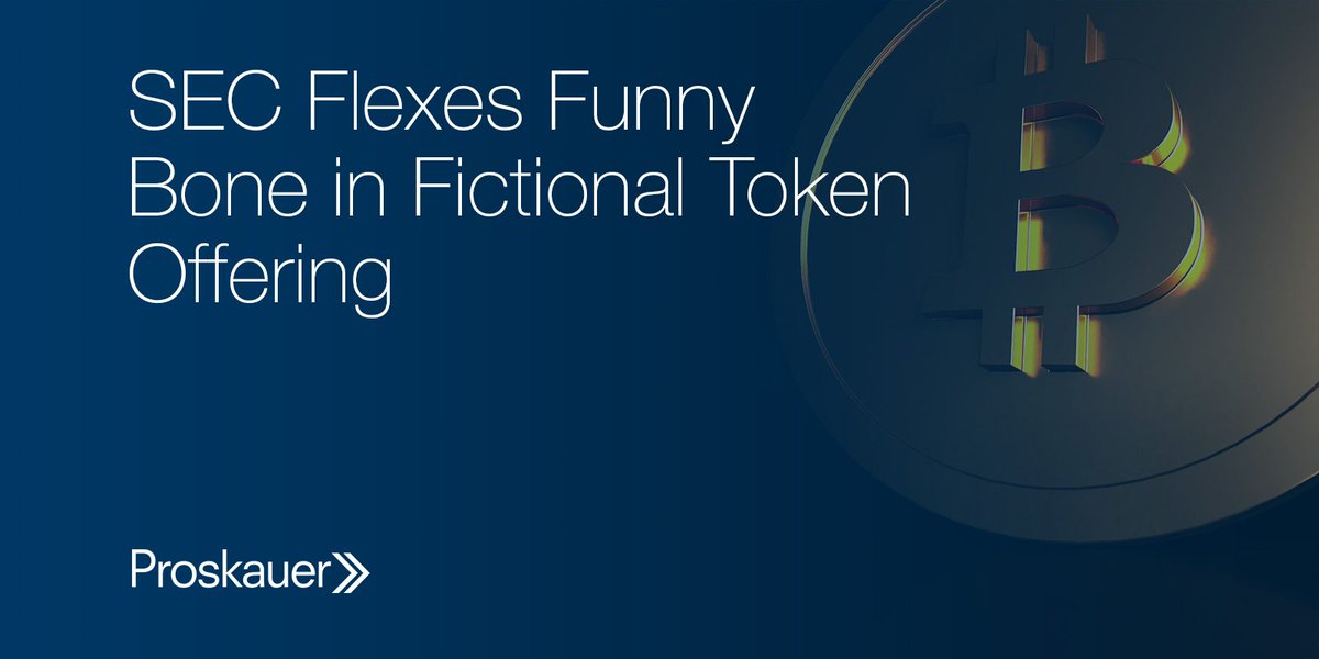 ProskBlockchain's tweet photo. #SEC Flexes Funny Bone in Fictional Token Offering https://t.co/S57jJAyUsC #ICO #Cryptocurrency https://t.co/GPem5EmWby