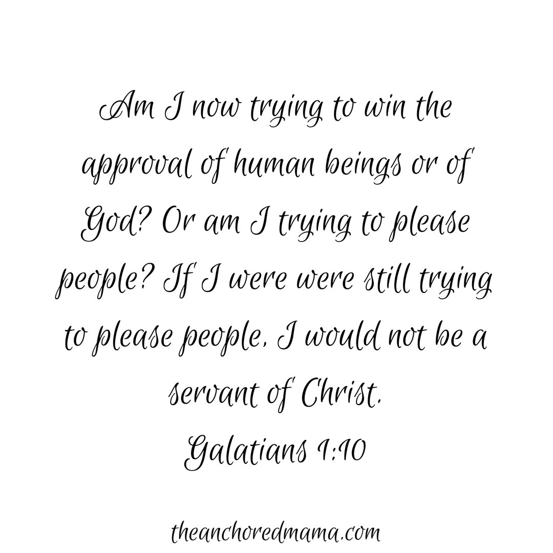 anchored_mama's tweet photo. This is one that I have to be careful of. I find myself wondering what other people may or do think of me, but the only opinion that matters is God's. I need to make sure I'm living for Him & not other people. #verseoftheday #Christianmom #Christianmomblog #blogmom #momblog https://t.co/lMxwkrzCSD