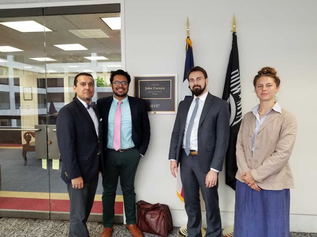 poligonnational's tweet photo. Met with Senator @JohnCornyn (R-TX), Senate Majority Whip, in our efforts to urge Congress to protect funding for SNAP. #MuslimsAgainstHunger #SNAPworks #bipartisanship #FarmBill https://t.co/WeugZpoJo5