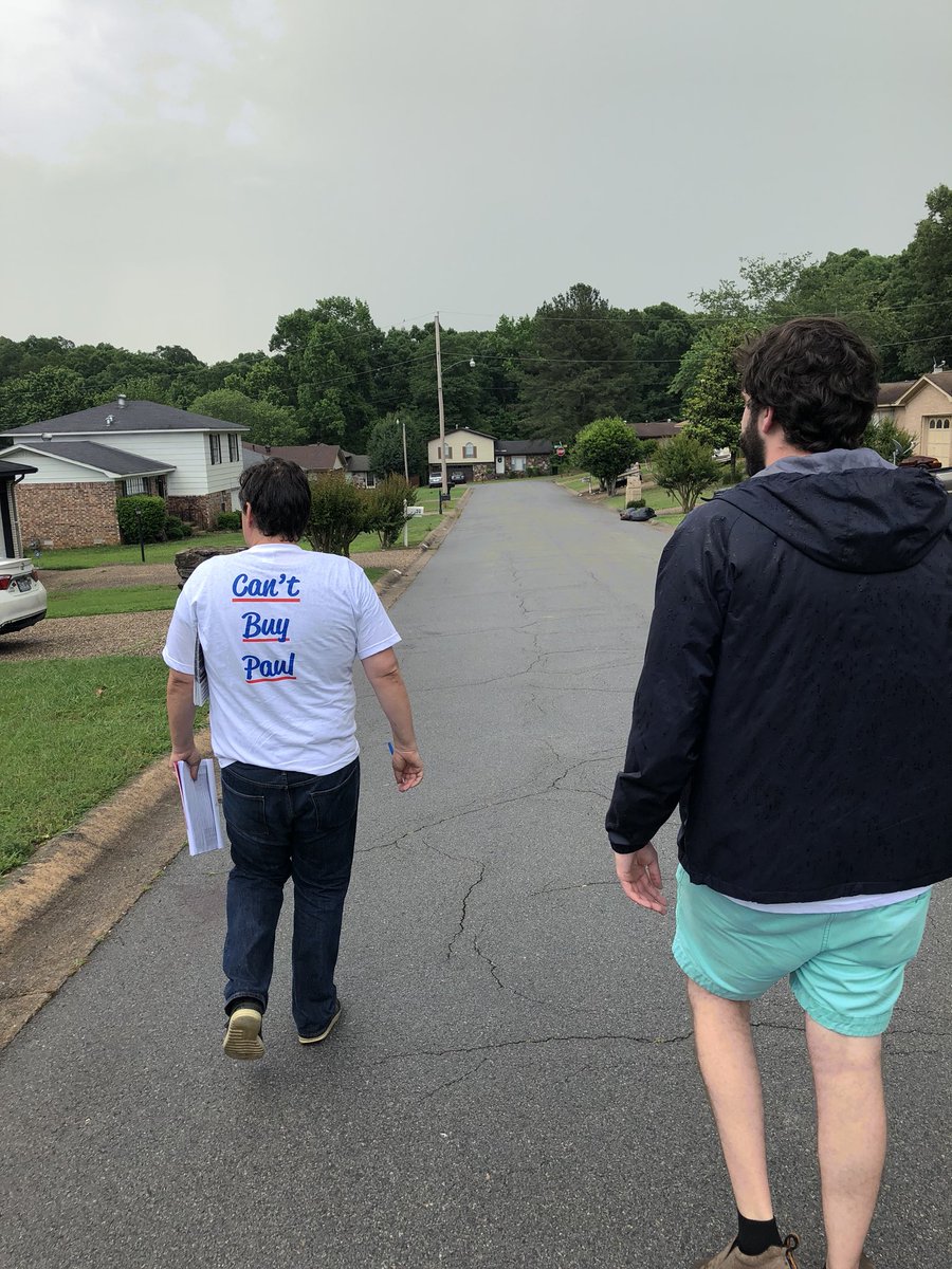 cantbuypaul's tweet photo. A little rain won’t stop us from reaching out to voters throughout the district! https://t.co/cg3iDo5I16