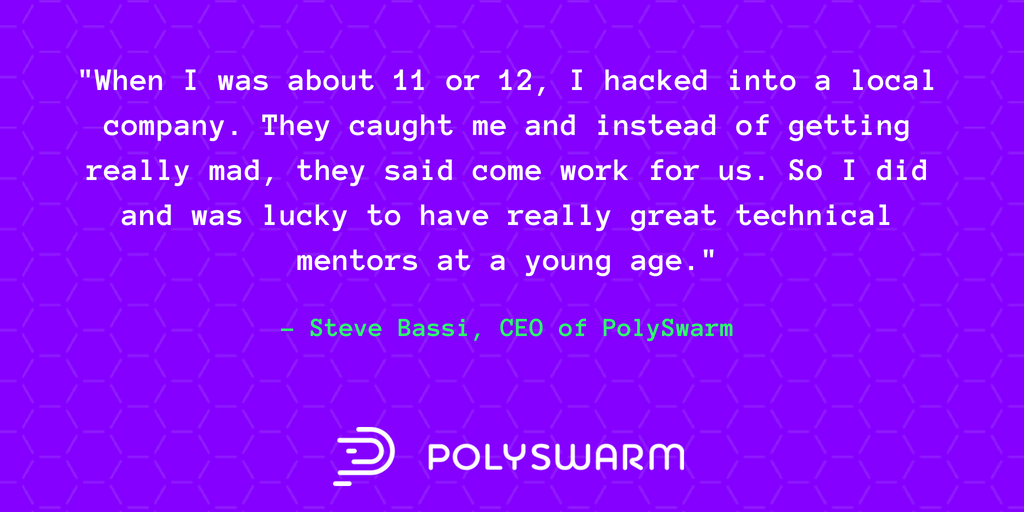 PolySwarm's tweet photo. Our CEO began his career in computer security at a young age... #hacker #OGhacker #blockchain https://t.co/GqXHKSGujm