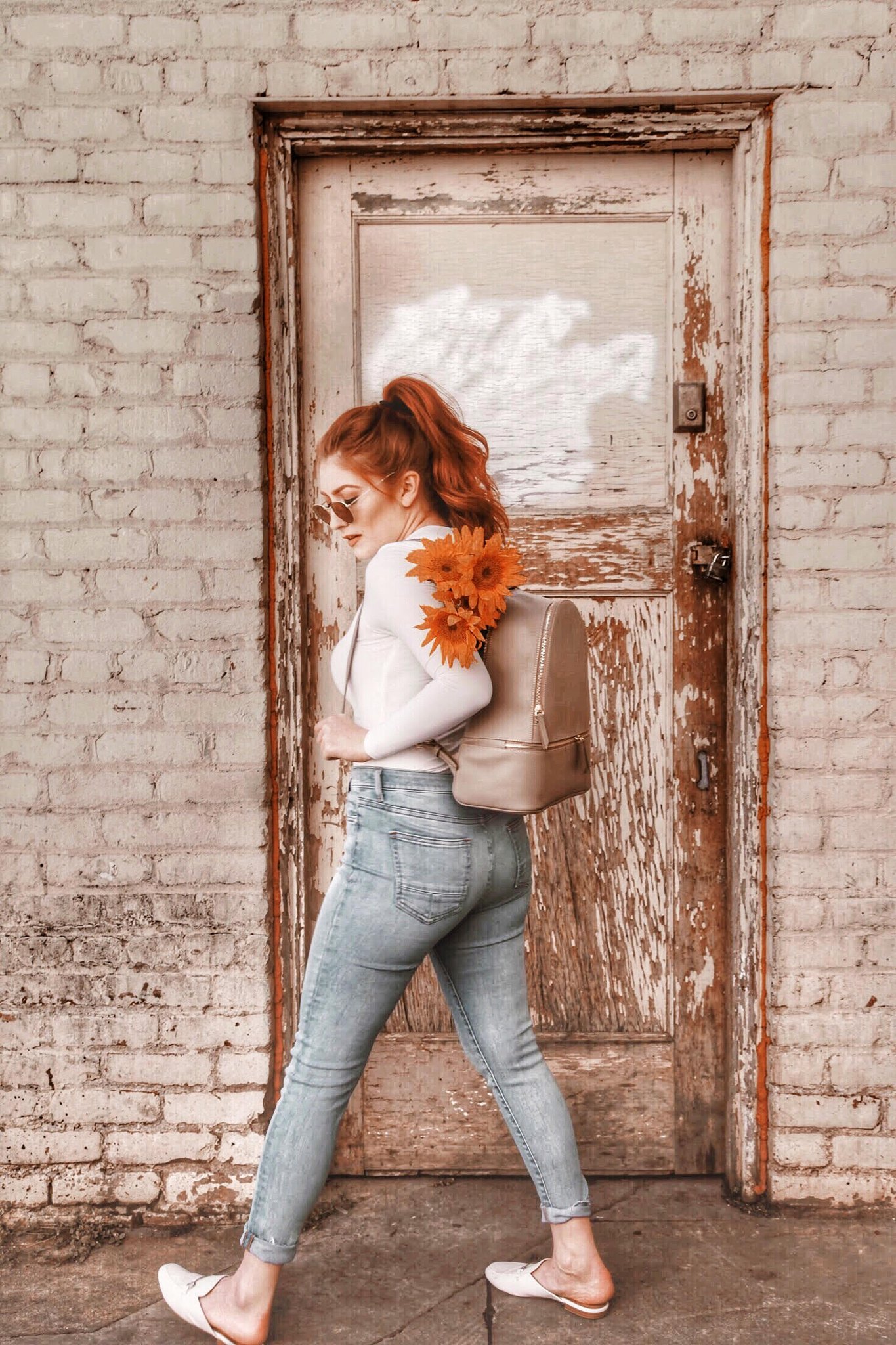 leather city backpack