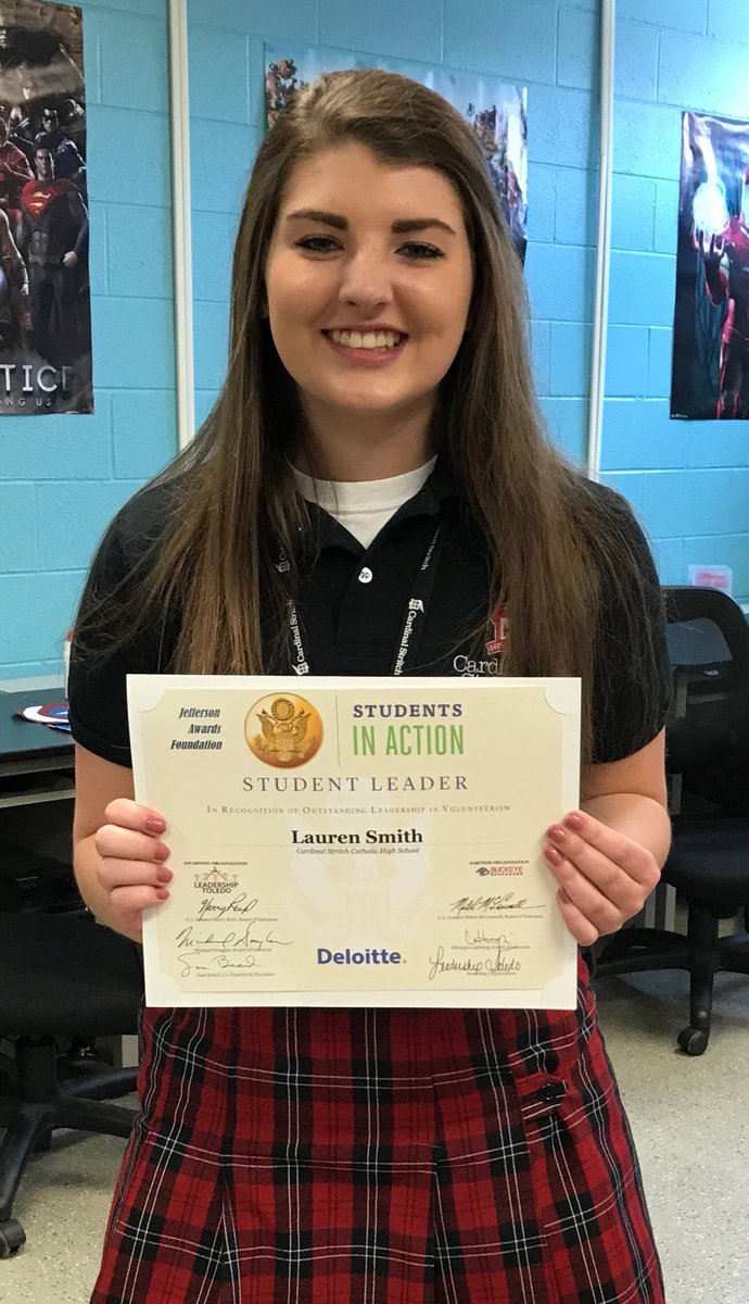 Congratulations Lauren! Very proud of you and your recognition as a Jefferson Award Winner! All of your service helps so many!#dadpride #jeffersonawards #studentsinaction
