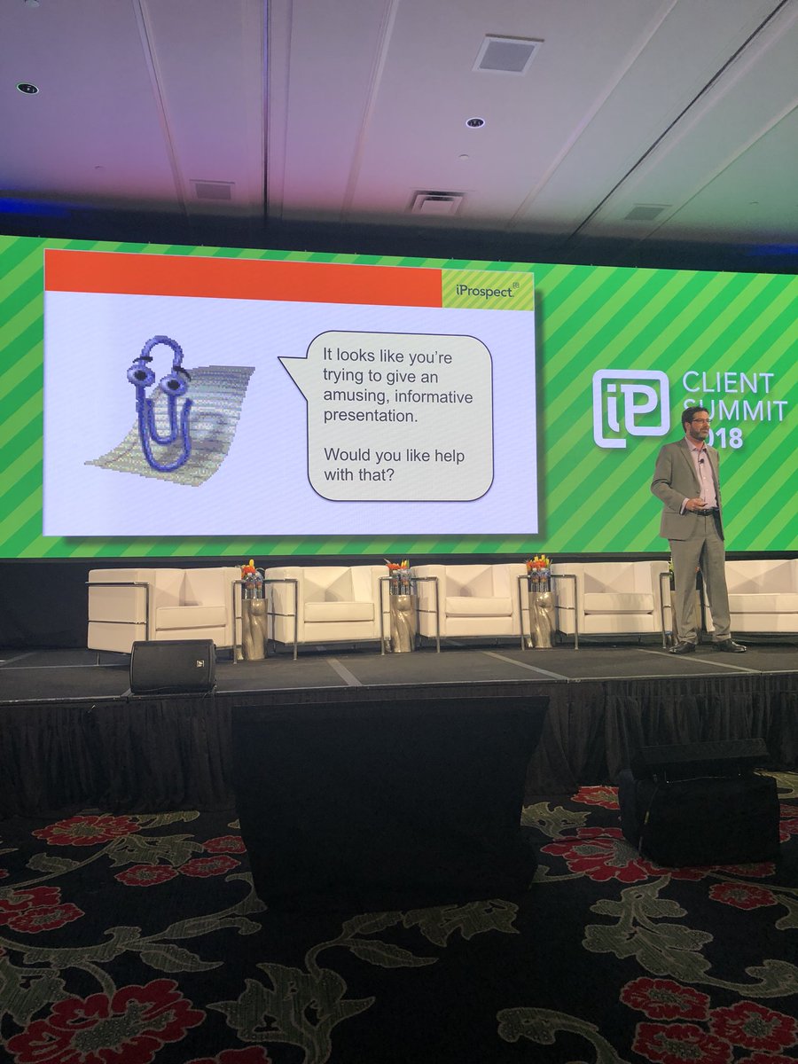 .<a href="/JeremyHull/">Jeremy Hull</a> giving a master class in the awkward ways technology gets things almost right. Humans need to add context to close the loop. #iPsummit2018