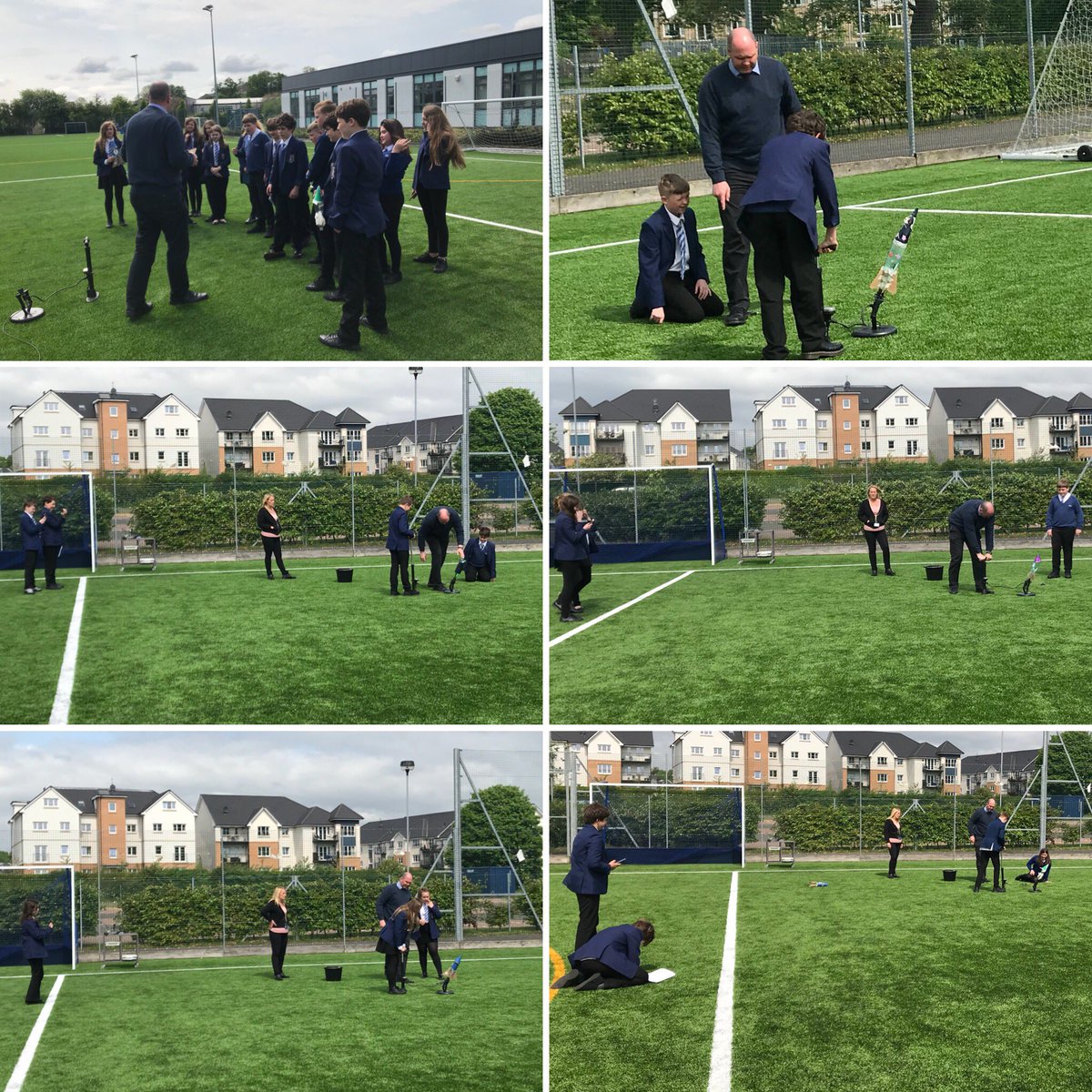 shs_biology's tweet photo. 1.4 finally got out to launch their rockets today. Thanks to Mr Reid for helping. Some very good launches from a variety of designs. #s1physics @SHS_Phys https://t.co/mJxrB7wQHe