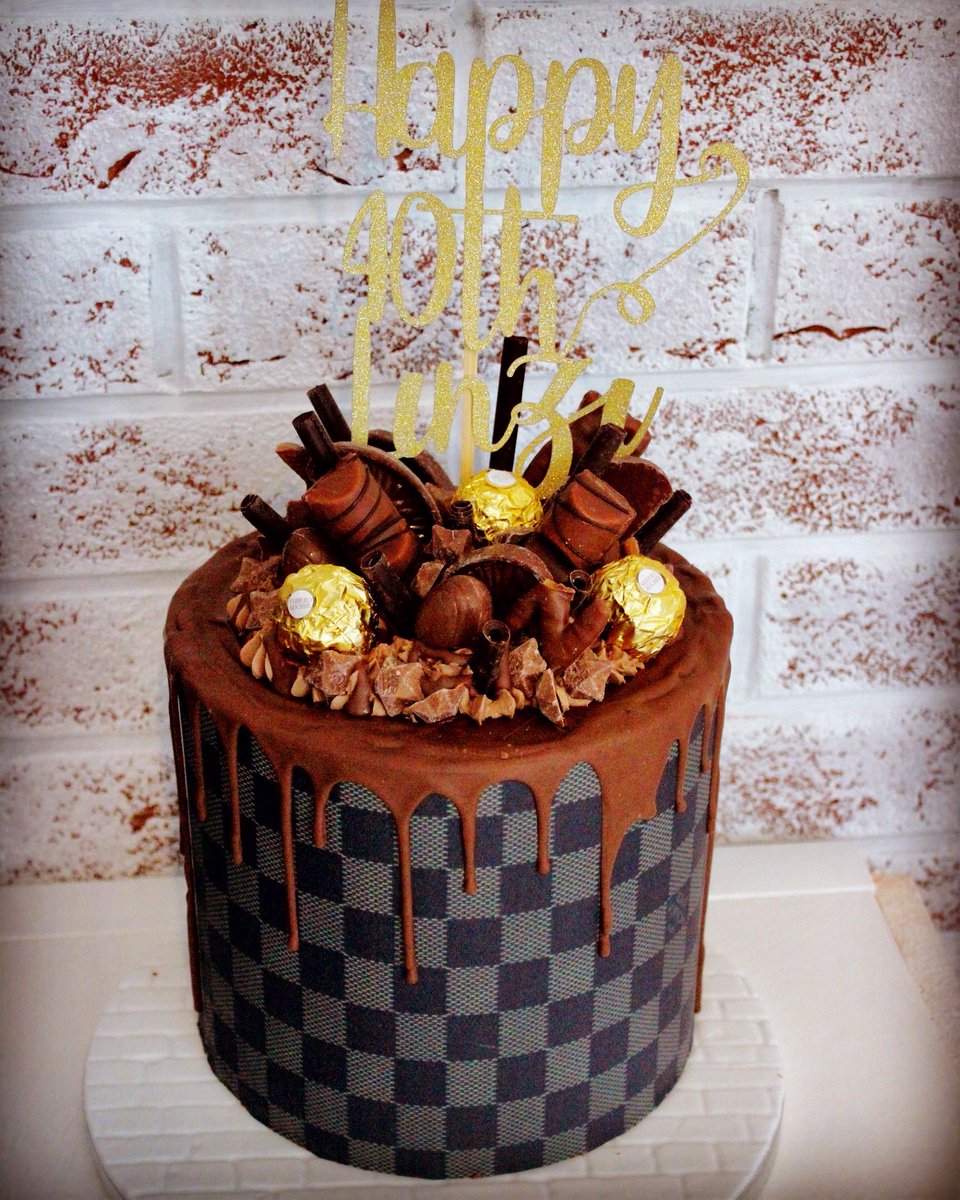 Jon's Cakes on X: Louis Vuitton drip cake with @merakistationary cake  topper #dripcake #drip #chocolate #louisvuitton #caketopper #ferrerorocher  #bueno #kinderbueno #kinder #terryschocolateorange #cake #cakedecorating  #cakesmanchester #manchestercakes