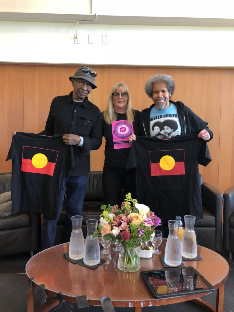 About to go live with #AngelaDavis and the #Angola3  #robertking #albertwoodfox 🖤💛❤️ #massincarceration #solitaryconfinement