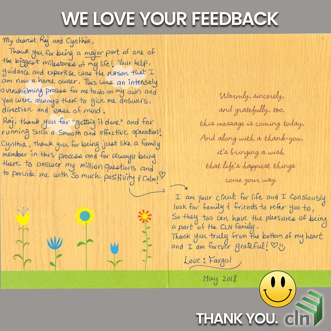 clnfinance's tweet photo. Your happiness is our number one goal. Thanks to Fargol for this wonderful card it means the world to us. #customerservice #happy #teamwork #clnfamily #help https://t.co/UZVqLXJ5lU