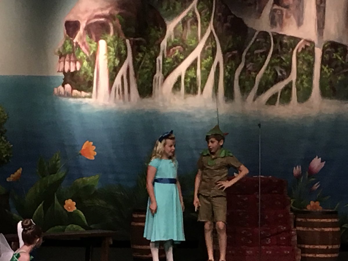 GAC_SKincade's tweet photo. I was amazed today! Elementary students were transformed into fairies, pirates, and lost boys, and Peter Pan flew through the air. #GACelem https://t.co/AM1qvMKQ5B