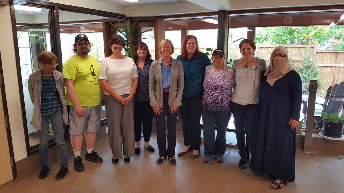 franceaucanada's tweet photo. French Minister @s_cluzel met with the team of @SalusOttawa at Karen's place, an association that provides permanent homes of healing, health, and hope for men and women living with serious mental illness #SOdosomething https://t.co/fqZ5s9r4v8
