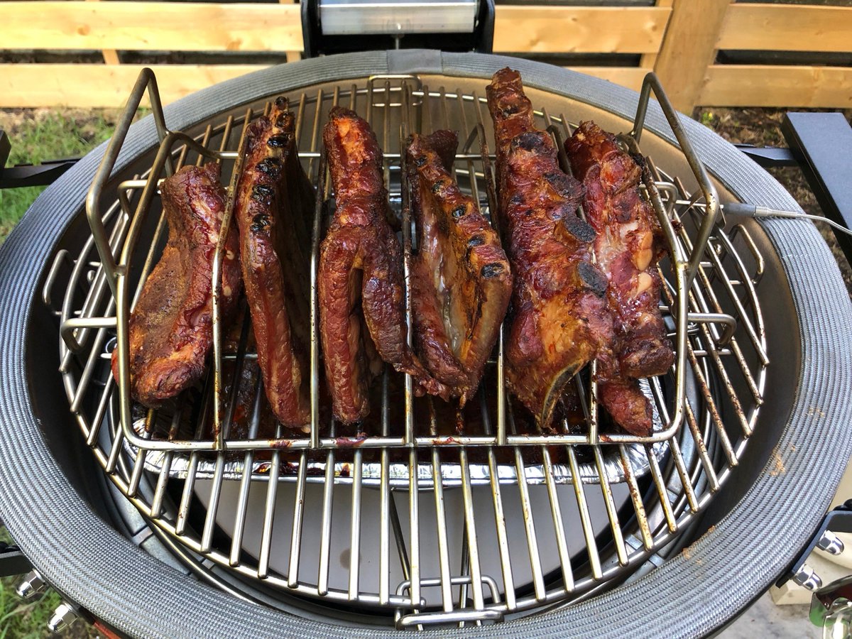canibagthat's tweet image. First time using the @KamadoJoe: pork ribs and trout - delicious!
 
@ottawaheartrob @jayjax1978 @KetoAnaesMD @DicksonBBQ #smoker #kamado #charcoalcooking