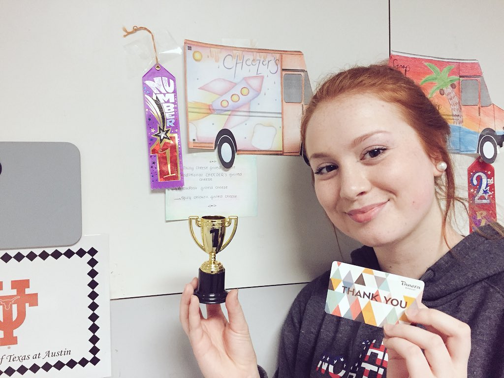 Haleigh won 1st Place in the Food Truck Contest with Cheezers! @LifeBeyondMHS #MHSFCS #❤️foodtrucks
