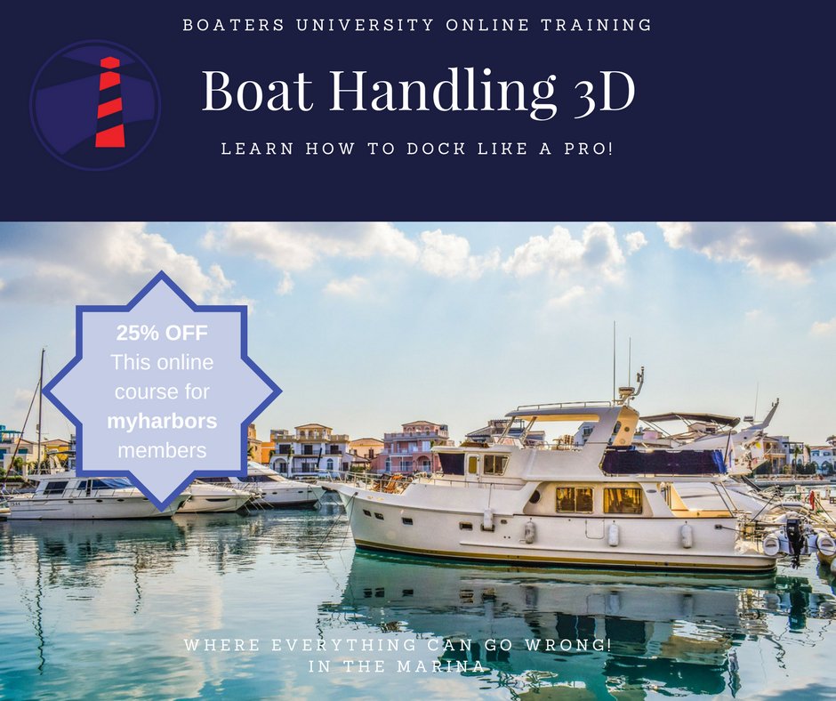 myharbors's tweet photo. Do you want to know how to dock like a pro? As a myharbors member you can get discounts off Boaters University Training. Click here for more info... https://t.co/0Oh36Xd6w2 @AIM_TrawlerFest #boatingcourses https://t.co/hqhJsq5tHo
