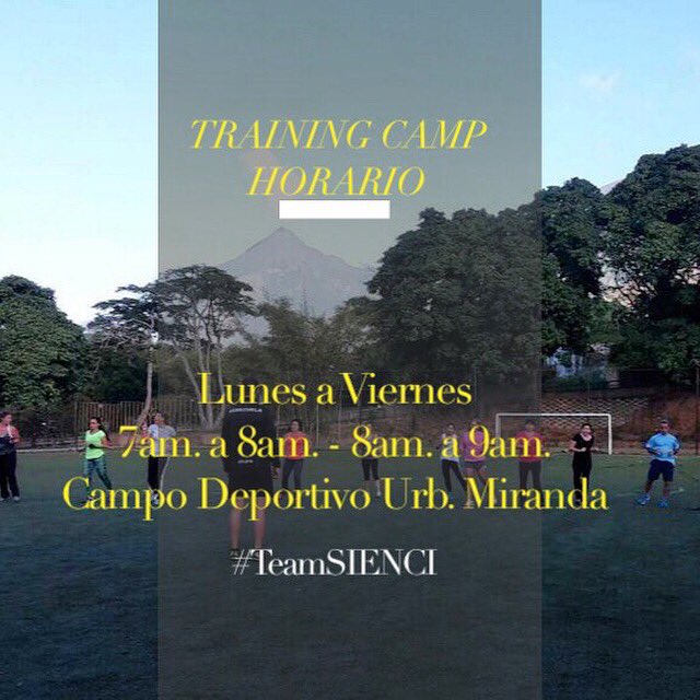 Horario !!! 
#TrainingCamp 
#ClubMiranda
#TeamSIENCI
