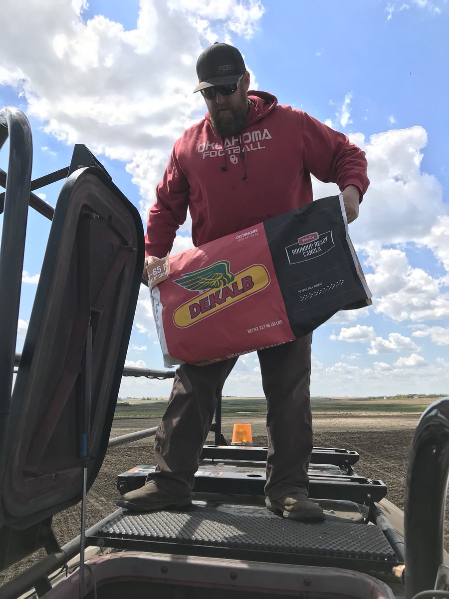 elbrockstar's tweet photo. @devmanwalkin 🍻Cheers🍻 to your last 100ac of #DEKALB canola to be seeded this season and to a beautiful #TruflexCanola #MDtrial in the ground! #firstclasscooperators @DEKALB_Canada #AbAg #TruflexCanola #notyetforsale https://t.co/fgCrZA0wss