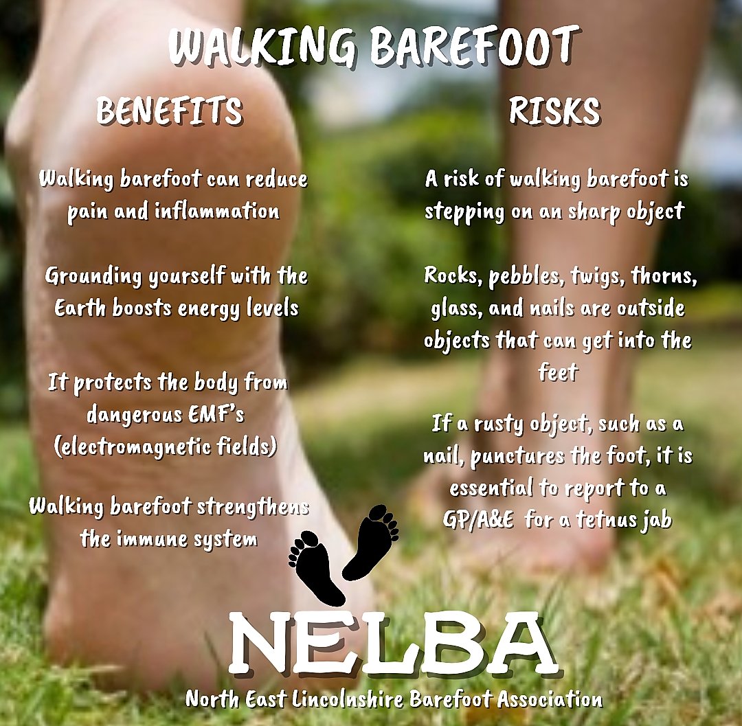 NelbaEast's tweet photo. While walking #Barefoot there's always risks! #SafetyFirst #SoleTherapy Discover your #Sole with #NELBA 👣
Community Monthly Meeting at Moon On The Water #Cleethorpes
Sunday 27th May
11am-1pm
All welcome to join in some #BarefootFun 👣 https://t.co/3aXMCH4CX0