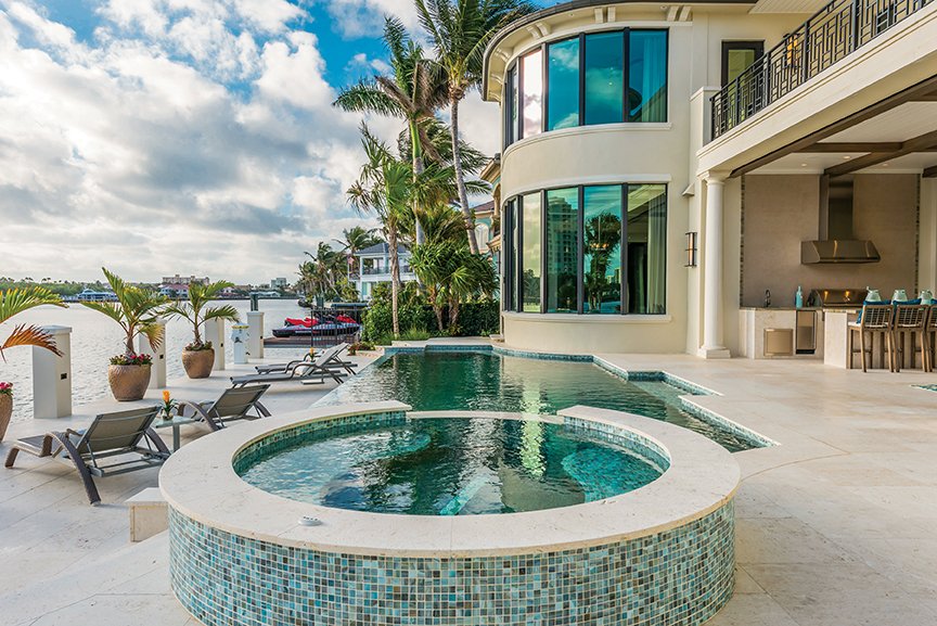 Crafted with the intention to impress, this Intracoastal property showcases features such as vintage ironwork, intricate ceiling treatments and a 35-foot-tall entry rotunda. ow.ly/7IkX30jWTaz #BocaRealEstate #UniqueHomesMagazine