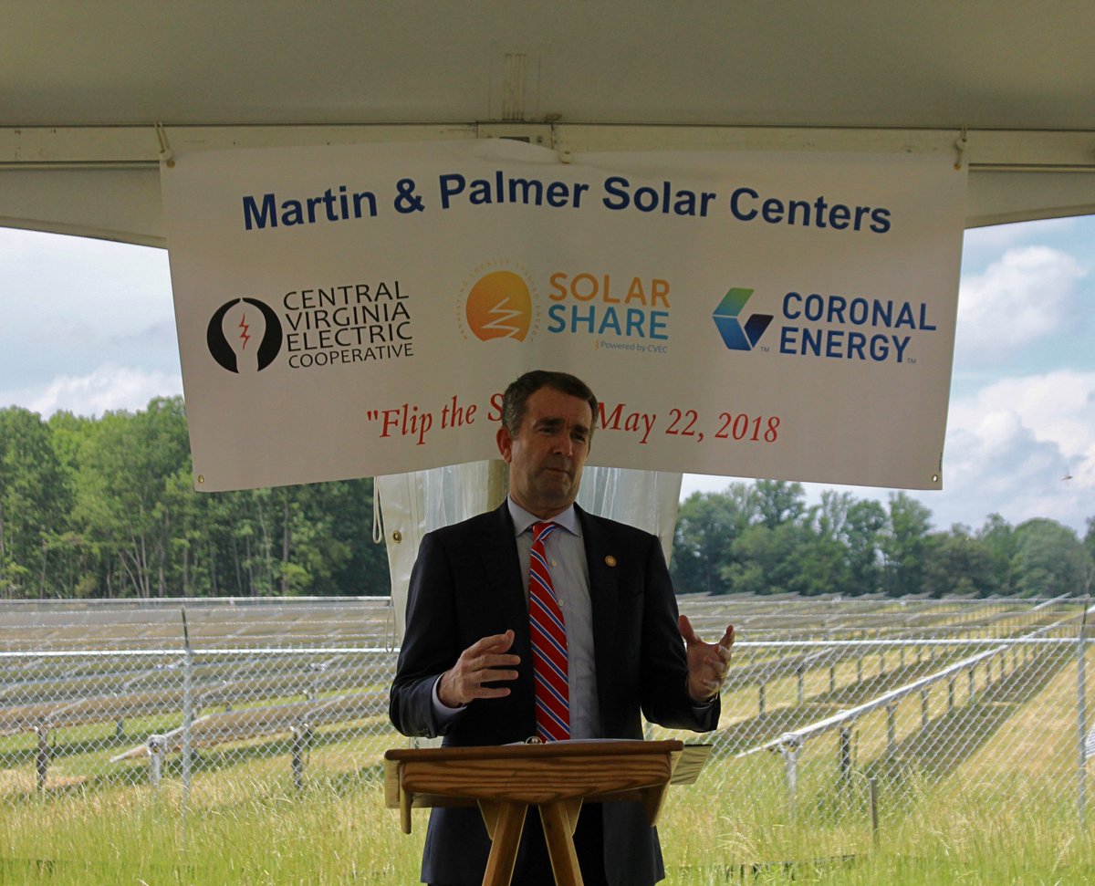 CoronalEnergy's tweet photo. Today @GovernorVA Ralph Northam joined #CoronalEnergy and @MyCVEC to commission 10MWac of #solar in rural Virginia. "These projects set the example that solar energy can compete anywhere.” https://t.co/phvBLQOGCC