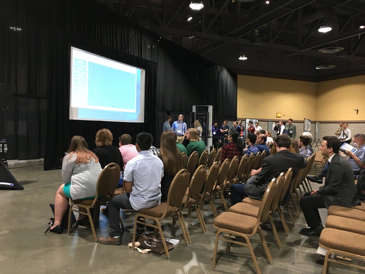 SAMPE's tweet photo. The Student Additive Manufacturing contest is happening now at the end of Aisle E #sampe2018 https://t.co/DM29w8prfT