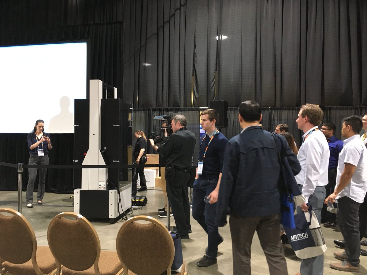 SAMPE's tweet photo. The Student Additive Manufacturing contest is happening now at the end of Aisle E #sampe2018 https://t.co/DM29w8prfT