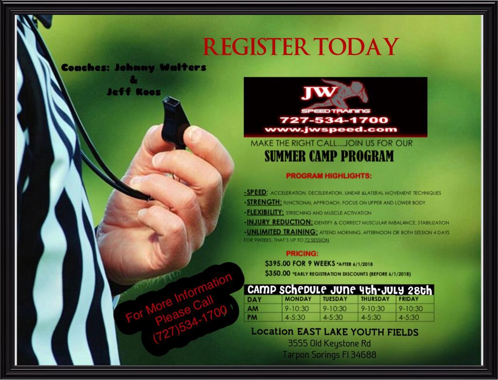 Let's get signed up for Summer Speed Camp .