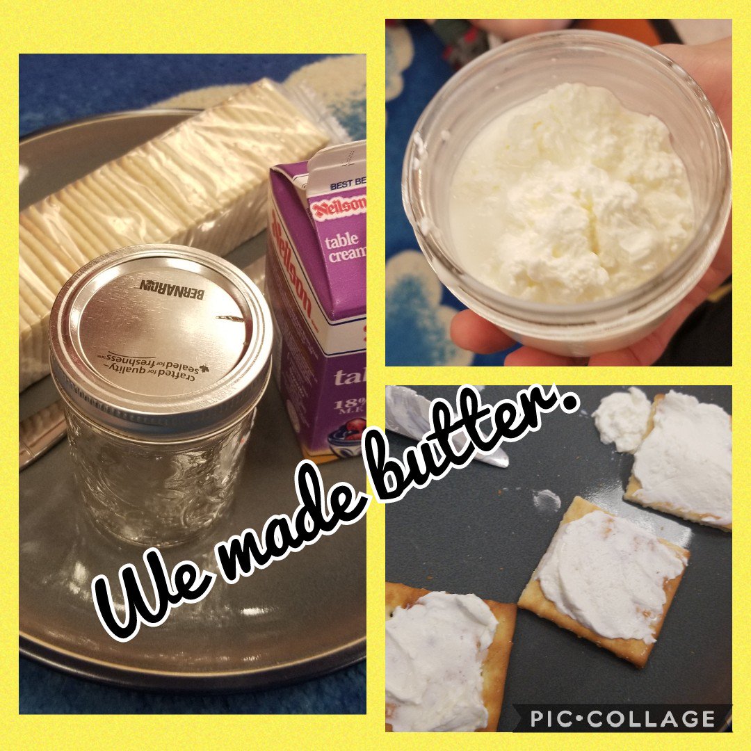 We made butter in Kindergarten <a href="/WillowLandingES/">Willow Landing</a>