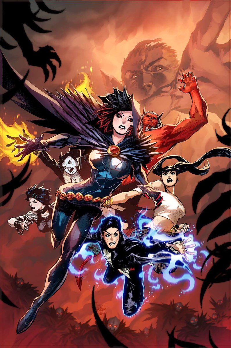 Philip Tan Raven Teentitans Daughterofdarkness Dc Comics Art Cover Color アメコミ 漫画 Philiptan Elmersantos 陳堉林 Proud Of This Raven Daughter Of Darkness Issue 7 Cover Spell By Michael Mccalister Magic By