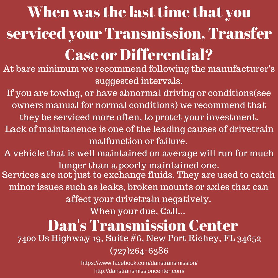 DansTransCent's tweet image. #DifferentialService
#TransmissionService
#TransferCaseService
#Maintanence
#DansTransmissionCenter