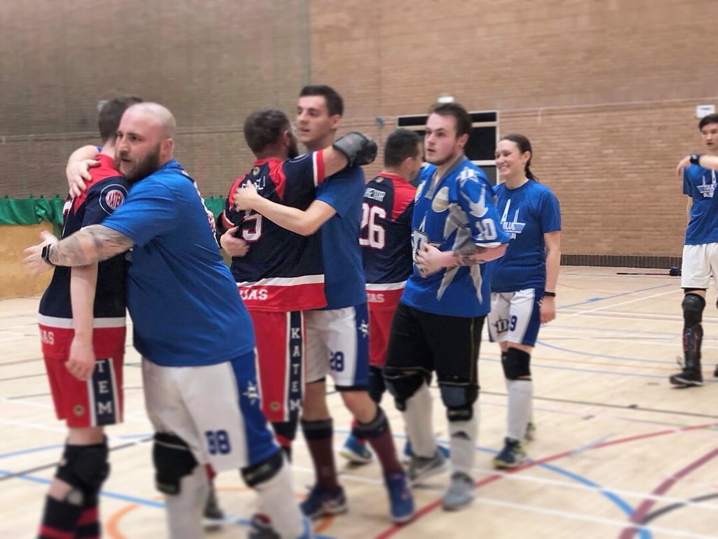 🚨🏆 CHAMPIONS 🏆🚨

<a href="/NinjasBhc/">KATEM Ninjas BHC</a> win their fourth Northern Conference Championship with a come from behind victory over the <a href="/NEDekstars/">NE Dekstars</a> X-Wings
.
⭐️ X-Wings 8
🗡 Ninjas 9
.
#ballhockey @ballhockeyuk_ #NorthProud