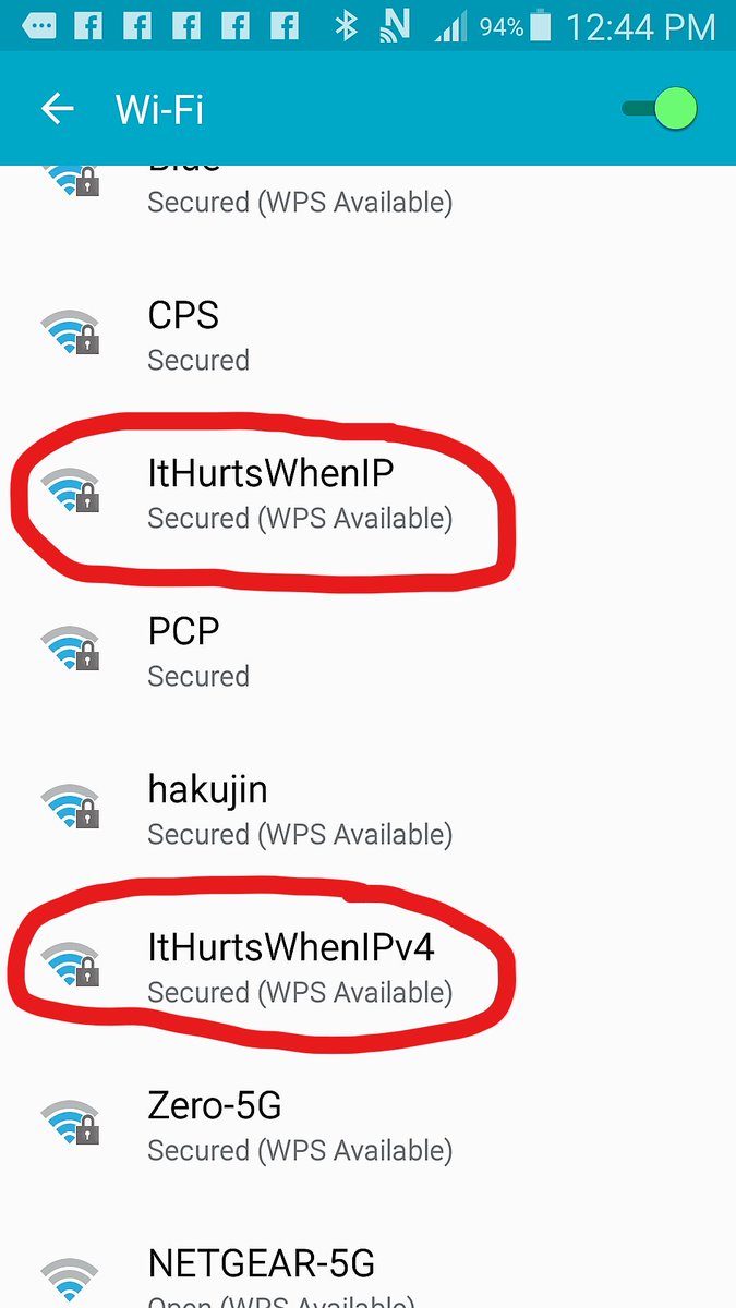 LotSixteen's tweet photo. OK #PEI.... what is the most amusing name you ever saw on a local Wi-Fi hotspot? Found these two next to @HuntersPEI in Charlottetown today. Anyone care to speculate on the origin of these names? #WiFiHumor https://t.co/vSZ30H04WK