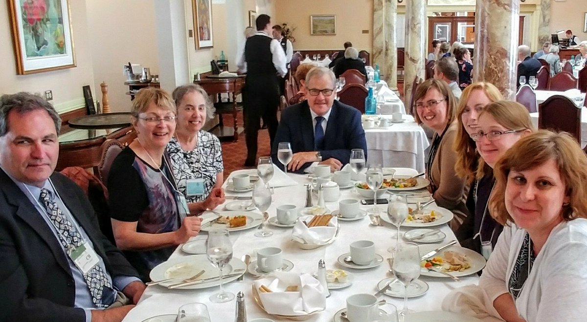 Sharon_Grose's tweet photo. Dinner with the Honorable Lawrence MacAulay Minister of Agriculture & Agri-food @ Parliamentary Restaurant #ecfwa2018 #farmwriters #AgJournalists #ECFWA #CdnAg #OntAg #Ottawa #ParliamentHill #Agriculture #Agriculture meets #Politics https://t.co/atlYNUXQf2