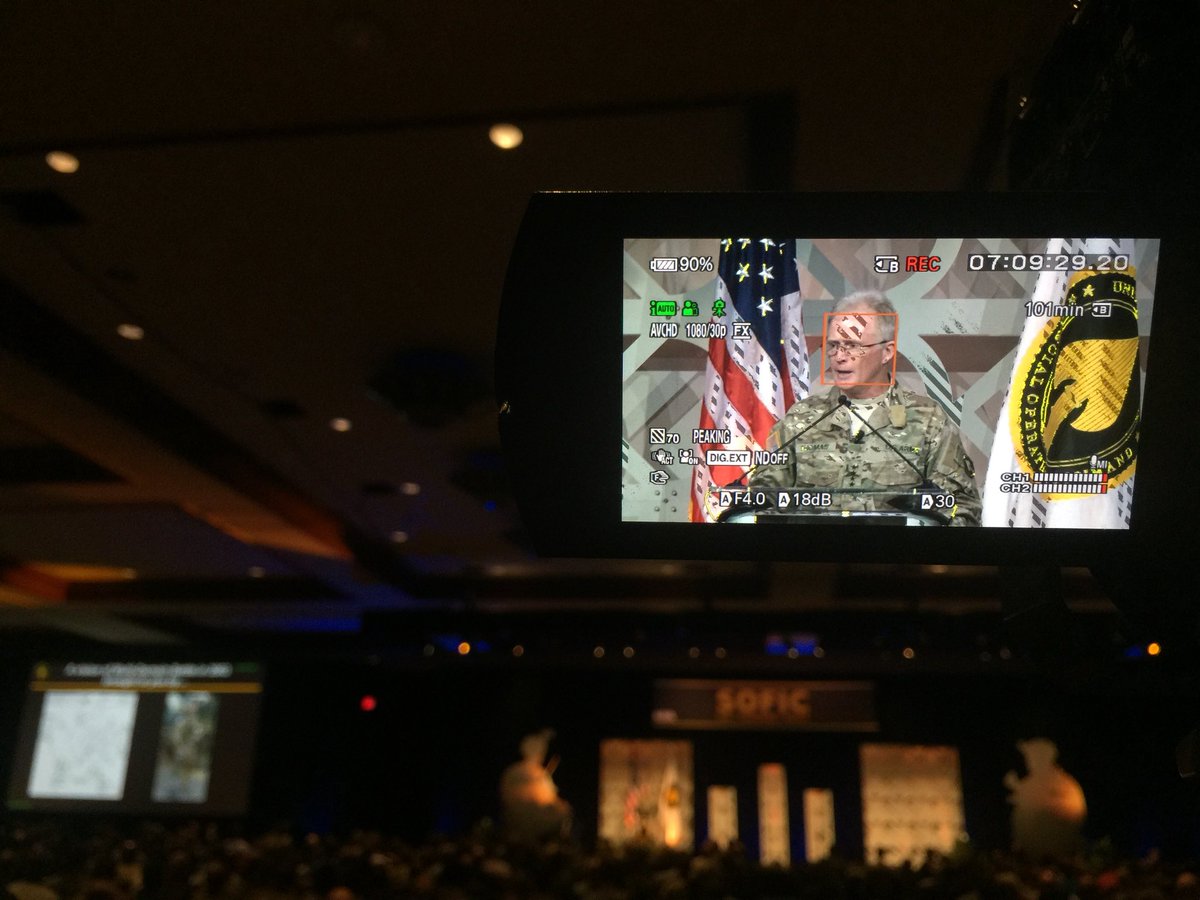 PHOTO: Gen. Raymond “Tony” Thomas, <a href="/USArmy/">U.S. Army</a>, commander of US Special Operations Command (<a href="/USSOCOM/">USSOCOM</a>), delivers a keynote address at <a href="/NDIAToday/">NDIA</a>’s #SOFIC on May 22, 2018. 

Check out our full coverage of this year’s conference, sponsored by <a href="/flir/">Teledyne FLIR</a>, here: bit.ly/2ICDMn3