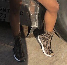 fendi fabric sneaker boots