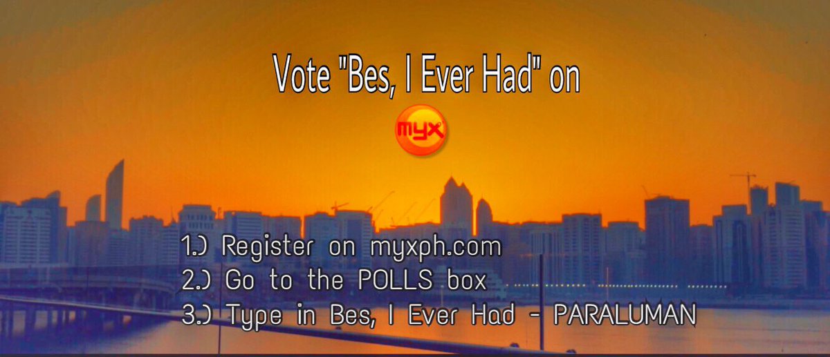 paralumanmusic's tweet photo. VOTE "Bes, I Ever Had" on @MYXphilippines
#BesIEverHad
#Paraluman2018 https://t.co/JxNF5Yww3U