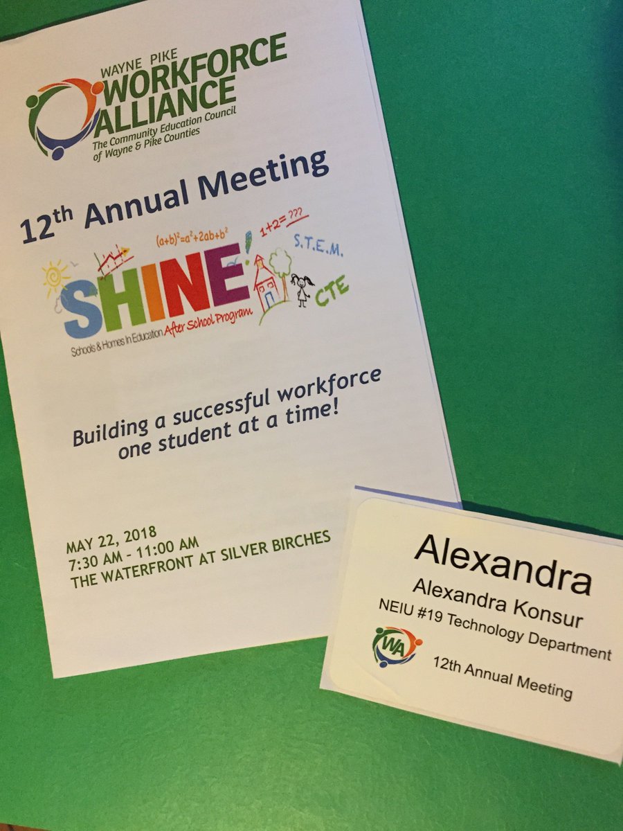NEIU19's tweet photo. Thank you to Wayne-Pike Workforce Alliance for inviting us to speak at their 12th Annual Breakfast Meeting about how our STEM programs are helping to close the employment gap in our region.  Together, we will succeed.#futurereadyjobs https://t.co/pky7MqqnEI
