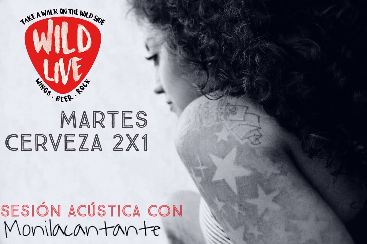 Hoy es #Martes de #Cerveza 2x1 y #Rock Acústico con Monilacantante ¡No faltes!!!@CdSatelite