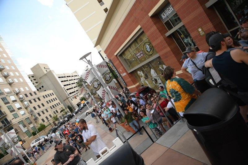 KnightsBaseball's tweet photo. Welcome to #StarWarsKnight at BB&amp;T Ballpark! 

Thanks to #AtriumHealth (@Carolinas) for tonight's giveaway!

📸: @laurawolffphoto https://t.co/5Ayc8Vqv5m