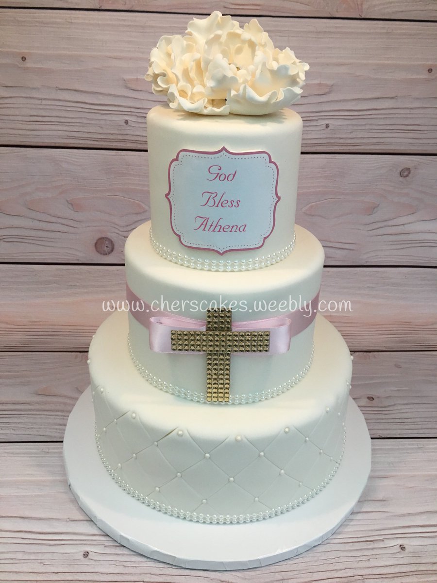 CMichelizzi's tweet photo. #sophisticakesbarrie #barriecakes #cakesinbarrie #communioncake #pinkcake https://t.co/IFSgMUKj9n