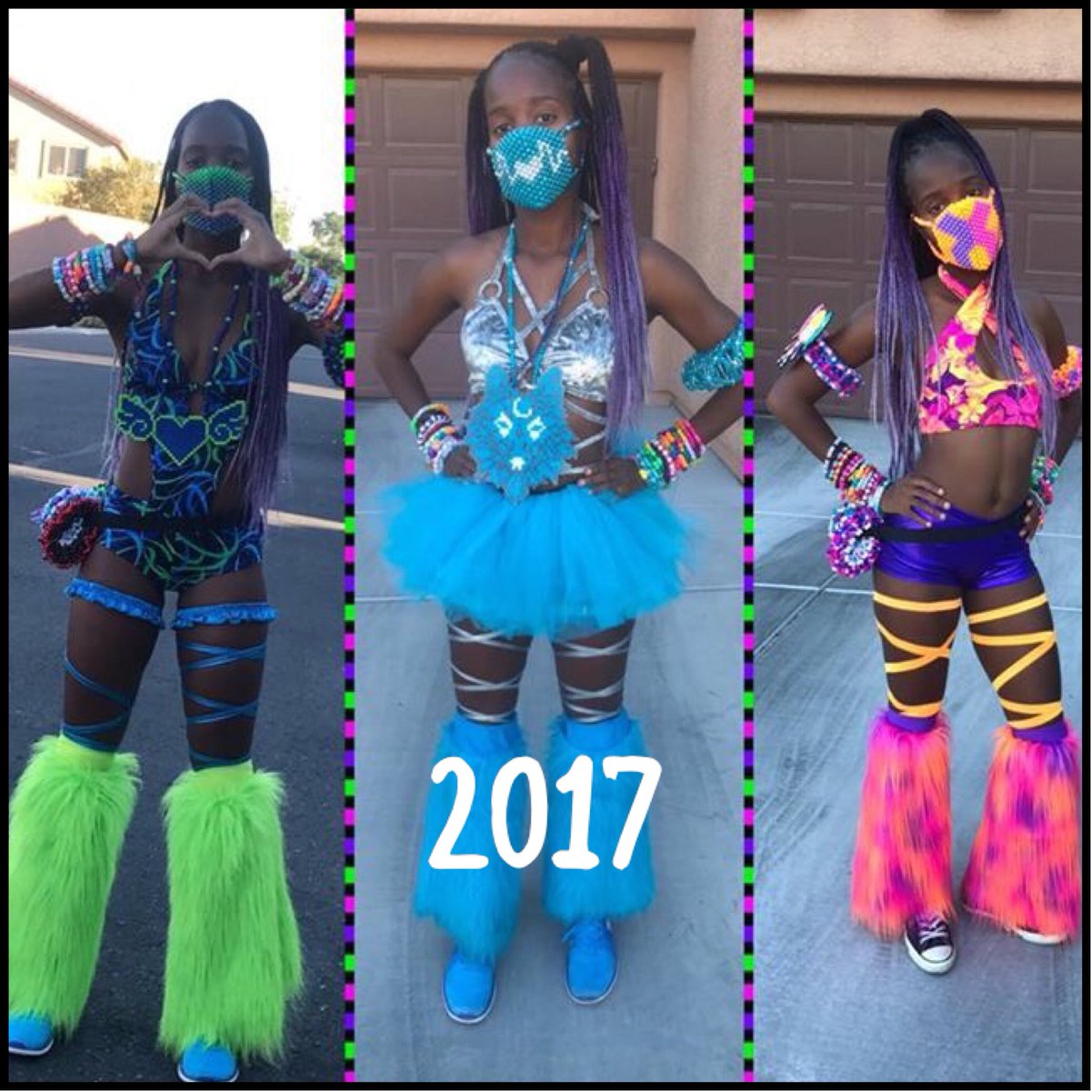 HarpyLady317's tweet photo. My outfits from the last 3yrs of EDC. and I loved every single one of them. Day 3 from all of them are my favorites #EDC18 #EDC17 #EDC16 https://t.co/PGhFGFRigj