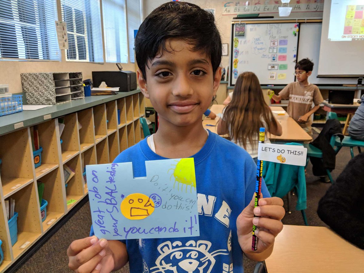 MorelandSchools's tweet photo. Many of our 3rd - 8th graders are still in the midst of state testing and we found some words of encouragement made for them by some 2nd grade Panthers!
๐ปโ๏ธ๐
#YouCanDoIt #SBACTesting #TeachingKindness #PaynePanthers #CelebratePayne #CelebrateMoreland https://t.co/p2528rHYHN