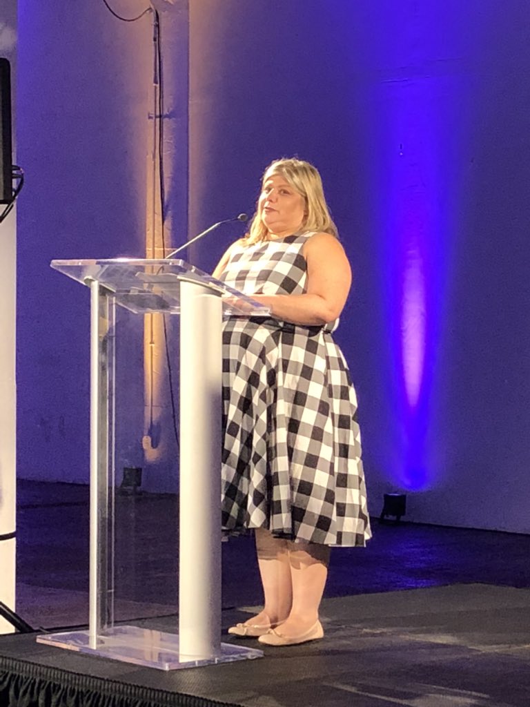 DW_SportsExec's tweet photo. Congrats to our girl Hallie Yavitch for receiving the @WISECleveland Women of Inspiration Award tonight! Hallie is the VP of Event Booking for @TheQArena and a complete rockstar! https://t.co/OPMeifJw07
