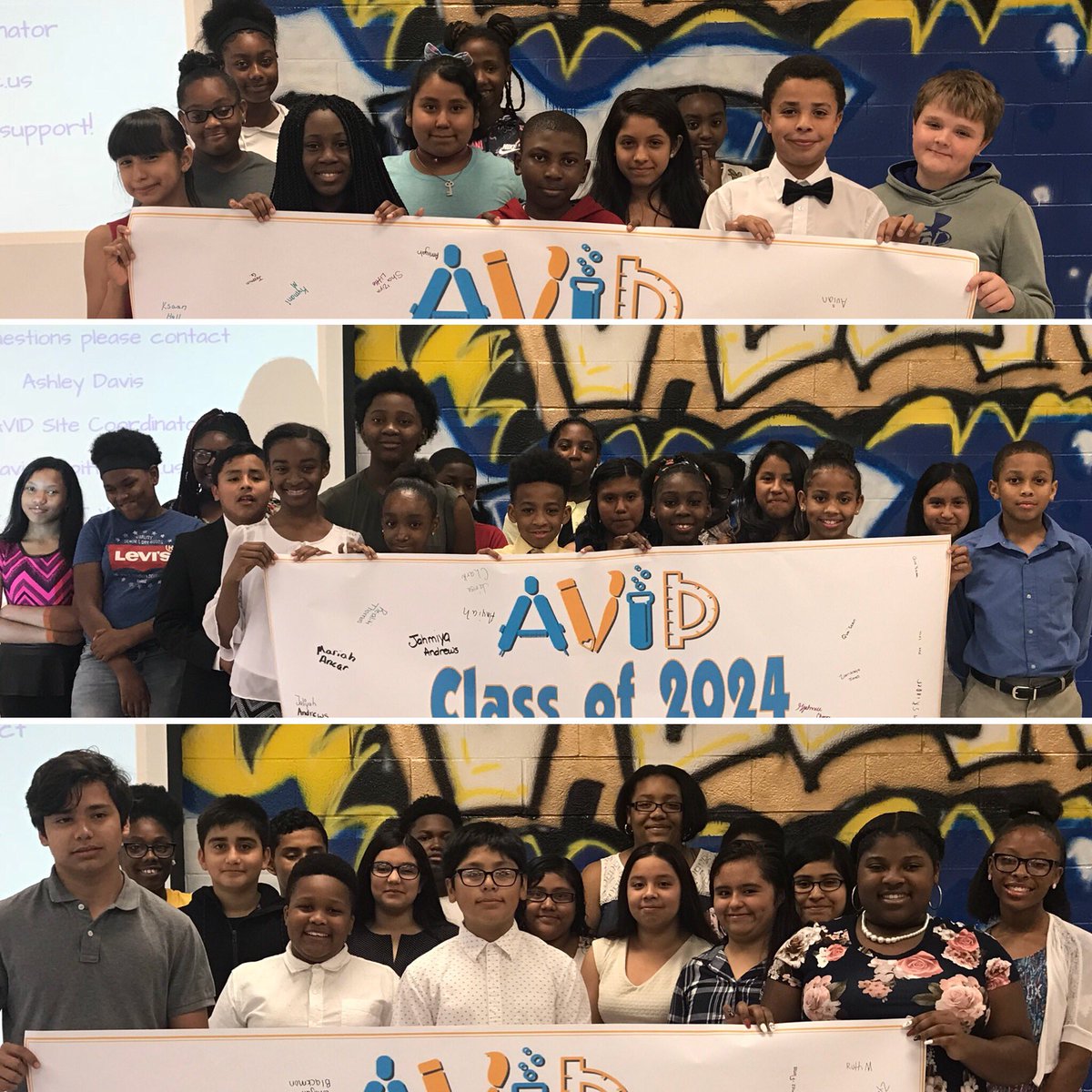MisterPerry05's tweet photo. Congrats to our 2018-2019 AVID Scholars!! Even some of our new Wildcats came out! #ClassOf2025 #ClassOf2024 #ClassOf2023 #WMSGoodToGr8 #AVIDRocks #AVIDSigningNight #WeAreNorthOfTheRiver https://t.co/UoxNltcsZM