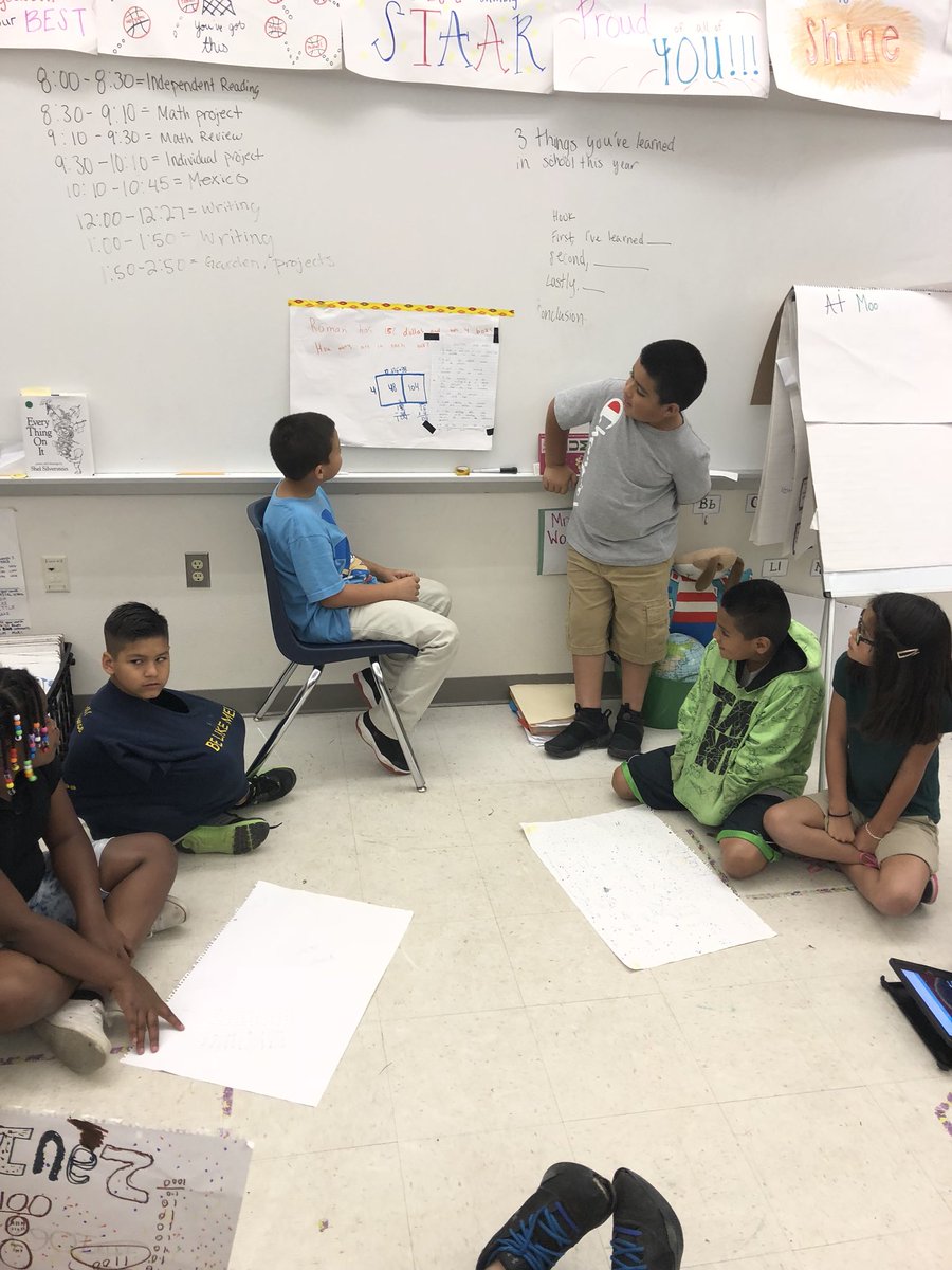 Students created projects on their favorite math objectives taught this year and then retaught objectives to the class... class favorite: Area Division Model